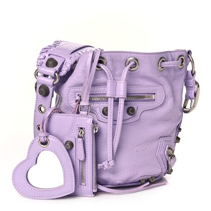 Balenciaga Agneau Arena Le Cagole Bucket Bag XS Lilac 1 of 11