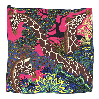 Hermes Silk The Three Graces Scarf 90 Rose Vif Marron Jaune 2 of 10