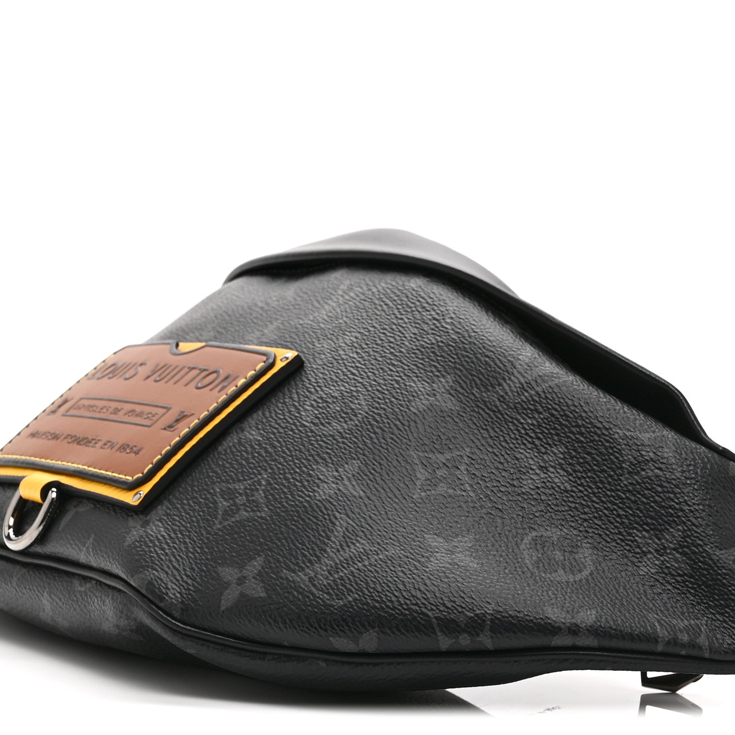Louis Vuitton Monogram Eclipse Epi Gaston Label Discovery Bumbag Black Savan Yellow 9 of 9