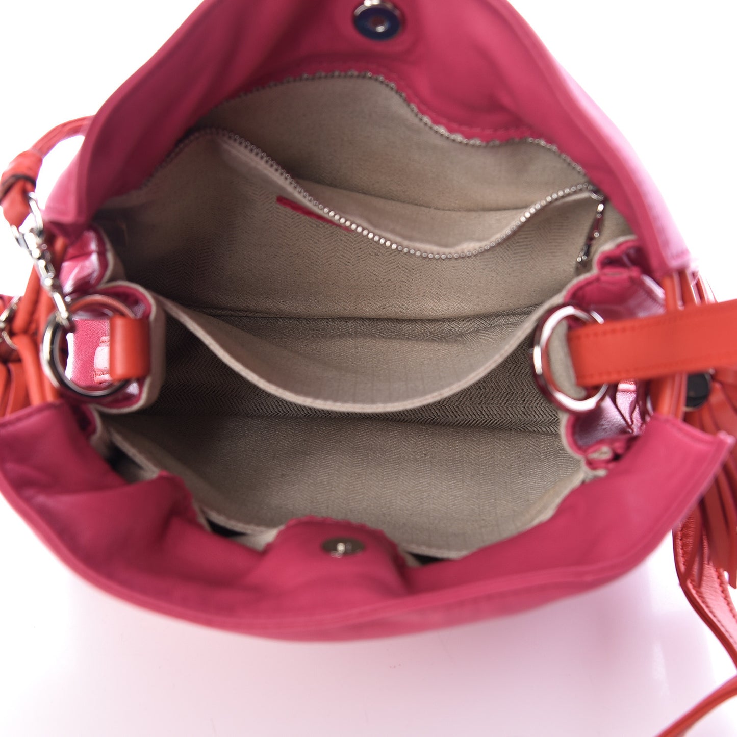 Calfskin Flamenco Shoulder Bag Magenta