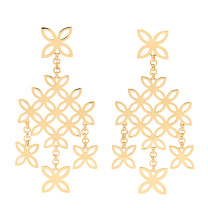 John Hardy 18K Yellow Gold Kawung Chandelier Earrings 1 of 6