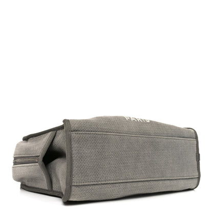 Chanel Denim Deauville Bowling Bag Grey 4 of 10