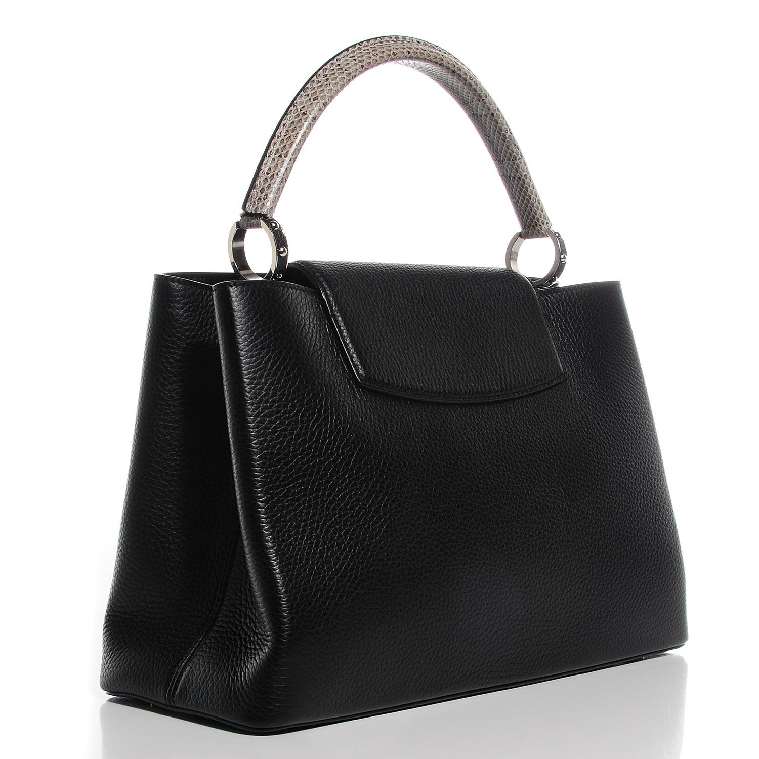 Louis Vuitton Taurillon Ayers Capucines MM Black 2 of 9