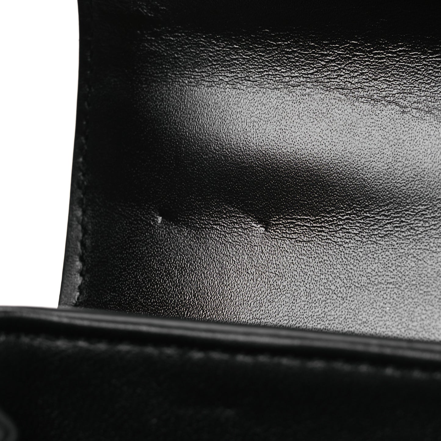 Satinated Calfskin Mini 16 Top Handle Bag Black