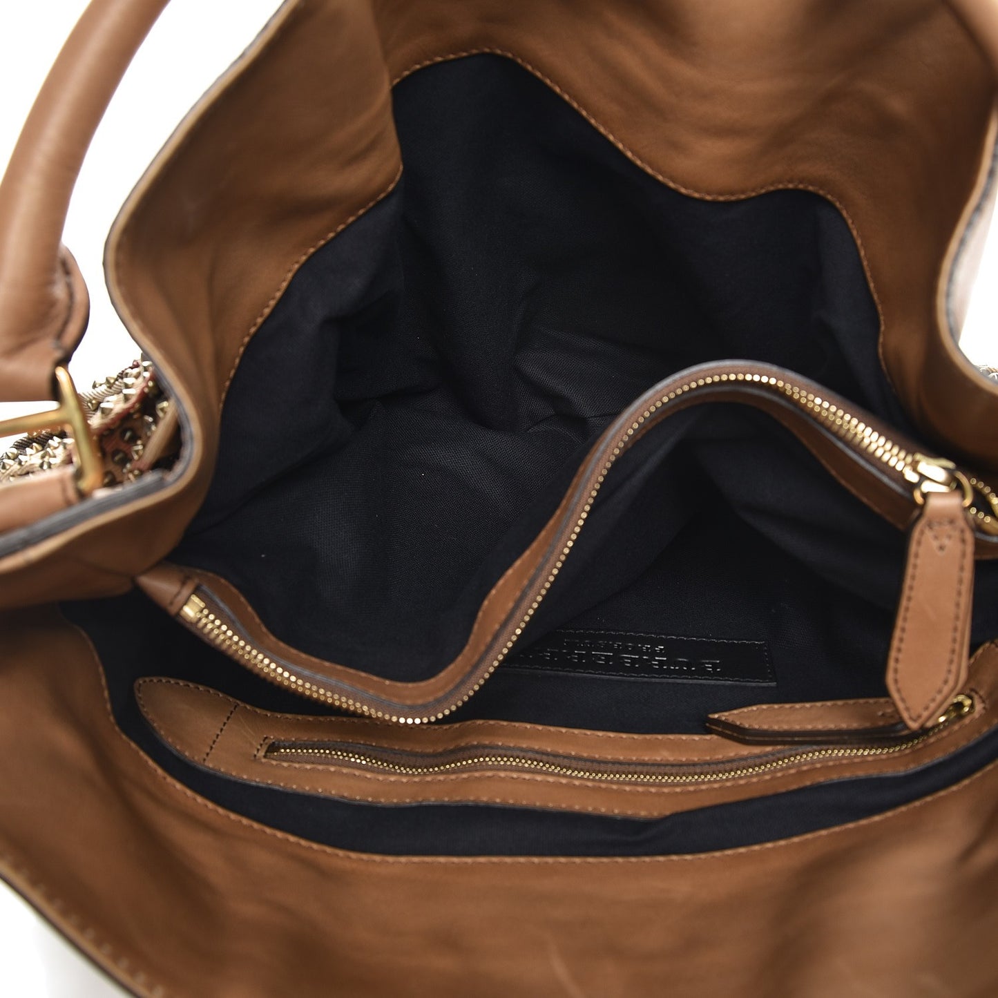 Prorsum Canvas House Check Studded Hobo Dark Sand