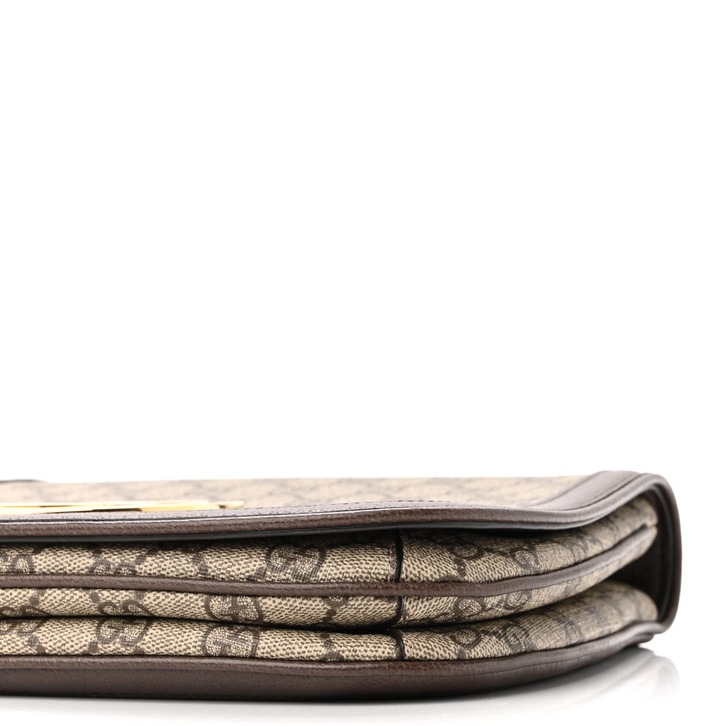 GG Supreme Monogram Textured Dollar Calfskin Medium Blondie Shoulder Flap Bag Beige Ebony New Acero
