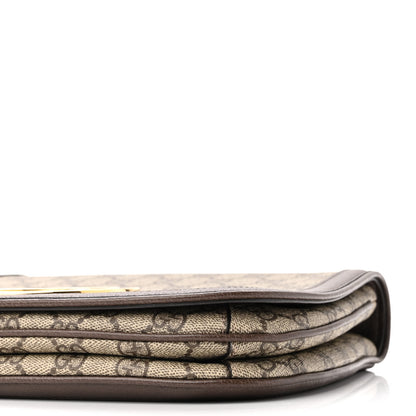 Gucci GG Supreme Monogram Textured Dollar Calfskin Medium Blondie Shoulder Flap Bag Beige Ebony New Acero 9 of 9