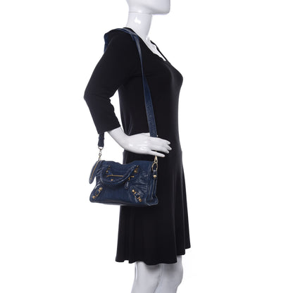 Balenciaga Agneau Giant 12 Gold Hardware Mini City Bleu Mineral 2 of 10