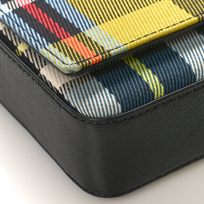 Burberry Canvas Tartan Mix Hampshire Wallet on Chain Yellow Multicolor 7 of 9