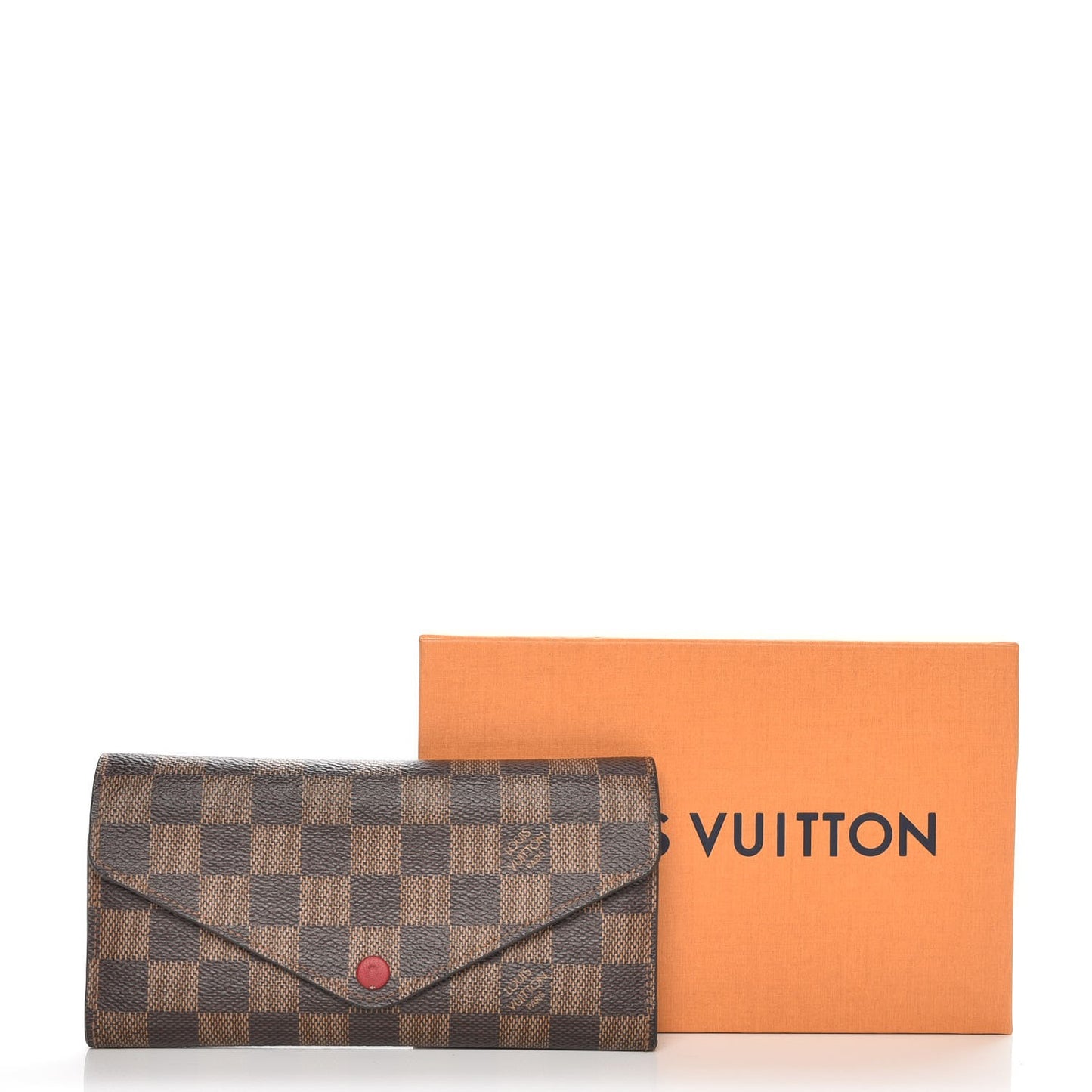 Damier Ebene Josephine Wallet Red