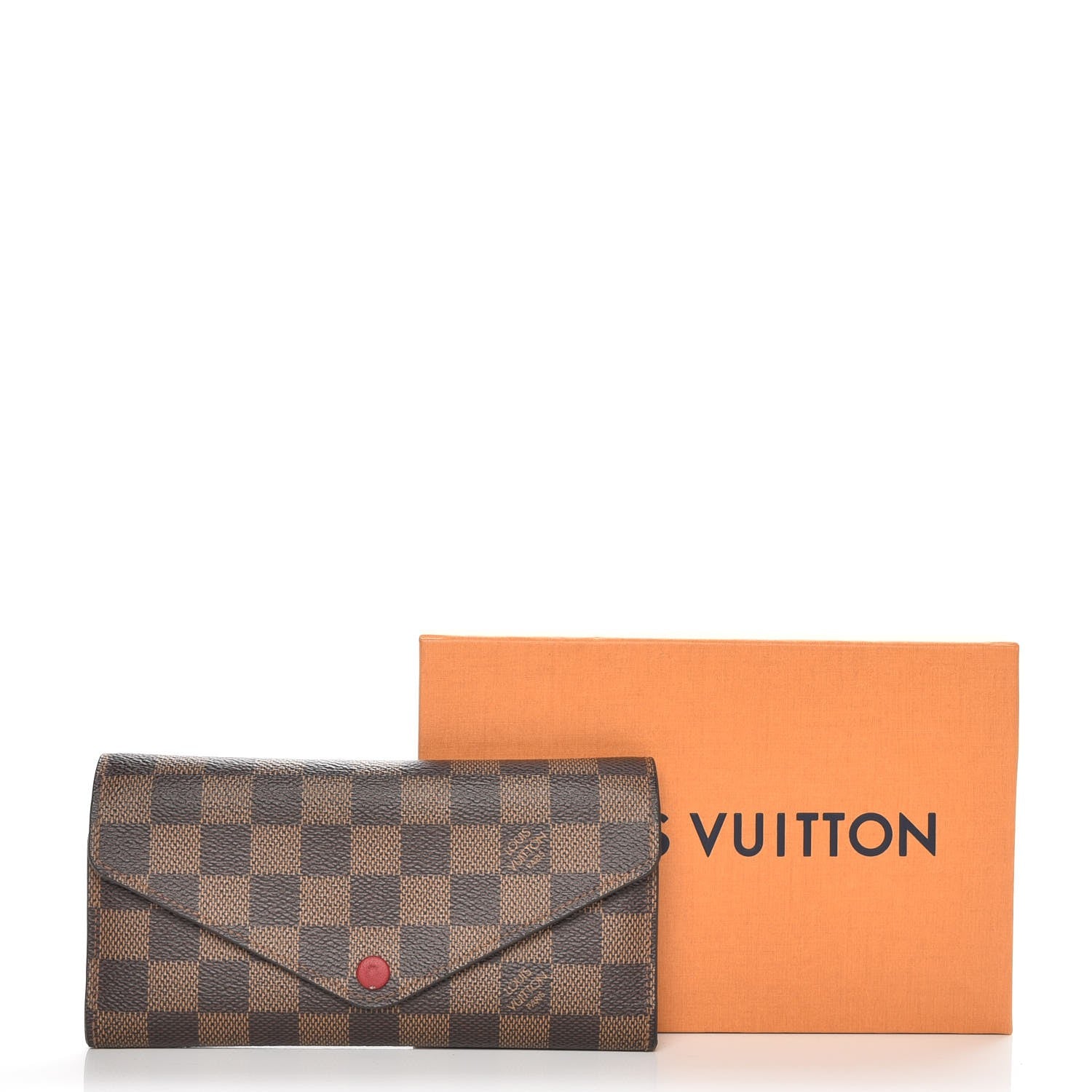 Louis Vuitton Damier Ebene Josephine Wallet Red 9 of 9
