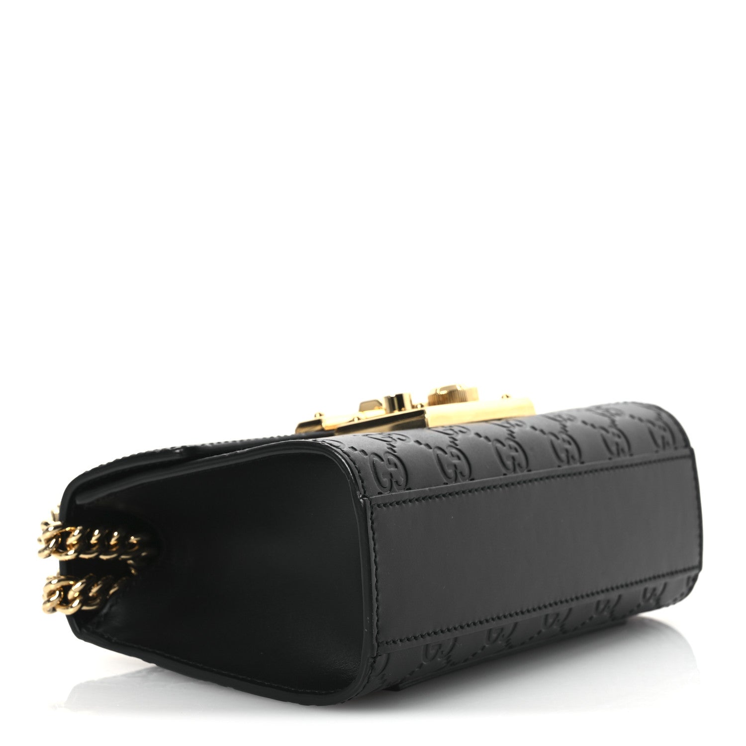 Gucci Guccissima Small Padlock Shoulder Bag Black 4 of 11