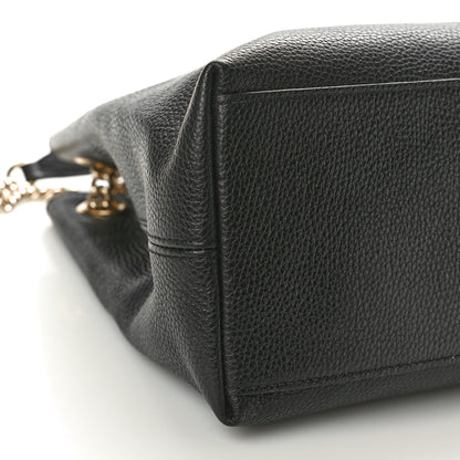 Gucci Pebbled Calfskin Medium Soho Chain Shoulder Bag Black 9 of 10