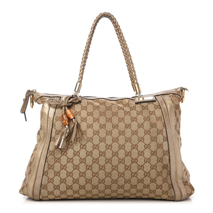Gucci Monogram Medium Bella Tote Gold 1 of 20