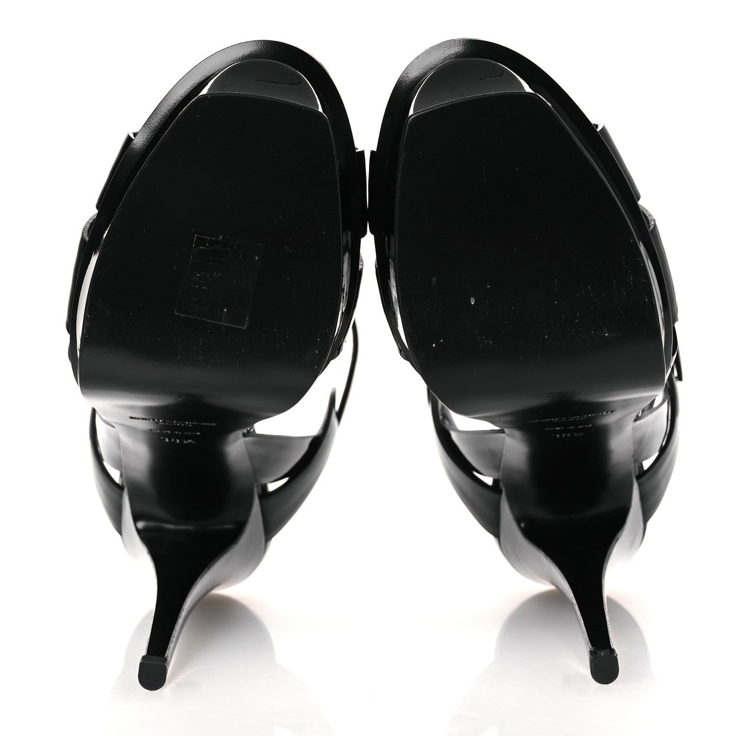 Saint Laurent Patent Tribute 105 Platform Sandals 38.5 Black 7 of 11