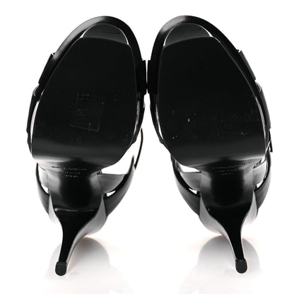Saint Laurent Patent Tribute 105 Platform Sandals 38.5 Black 7 of 11