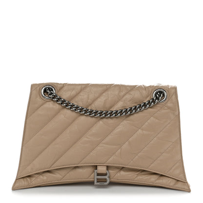Balenciaga Crushed Calfskin Quilted Large Crush Chain Bag Nude 1 of 11