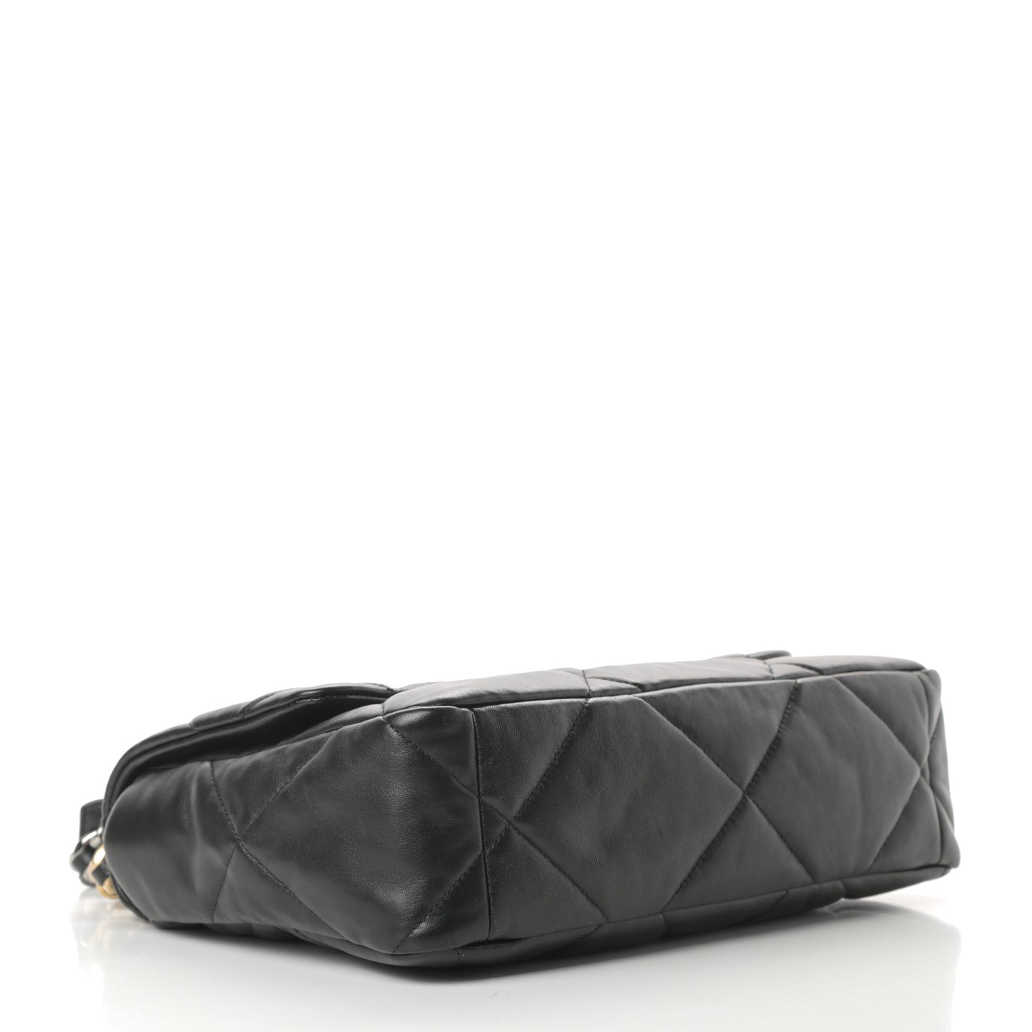 Lambskin Quilted Large Chanel 19 Flap Black