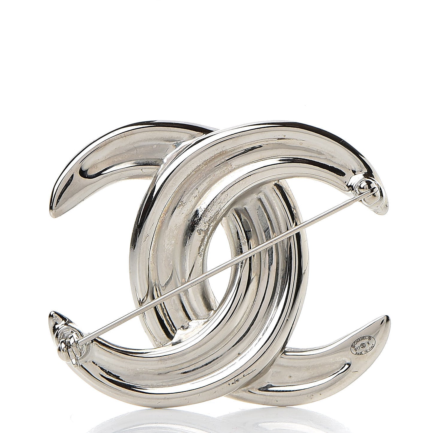 Crystal CC Brooch Silver
