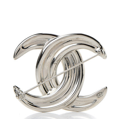Chanel Crystal CC Brooch Silver 3 of 6