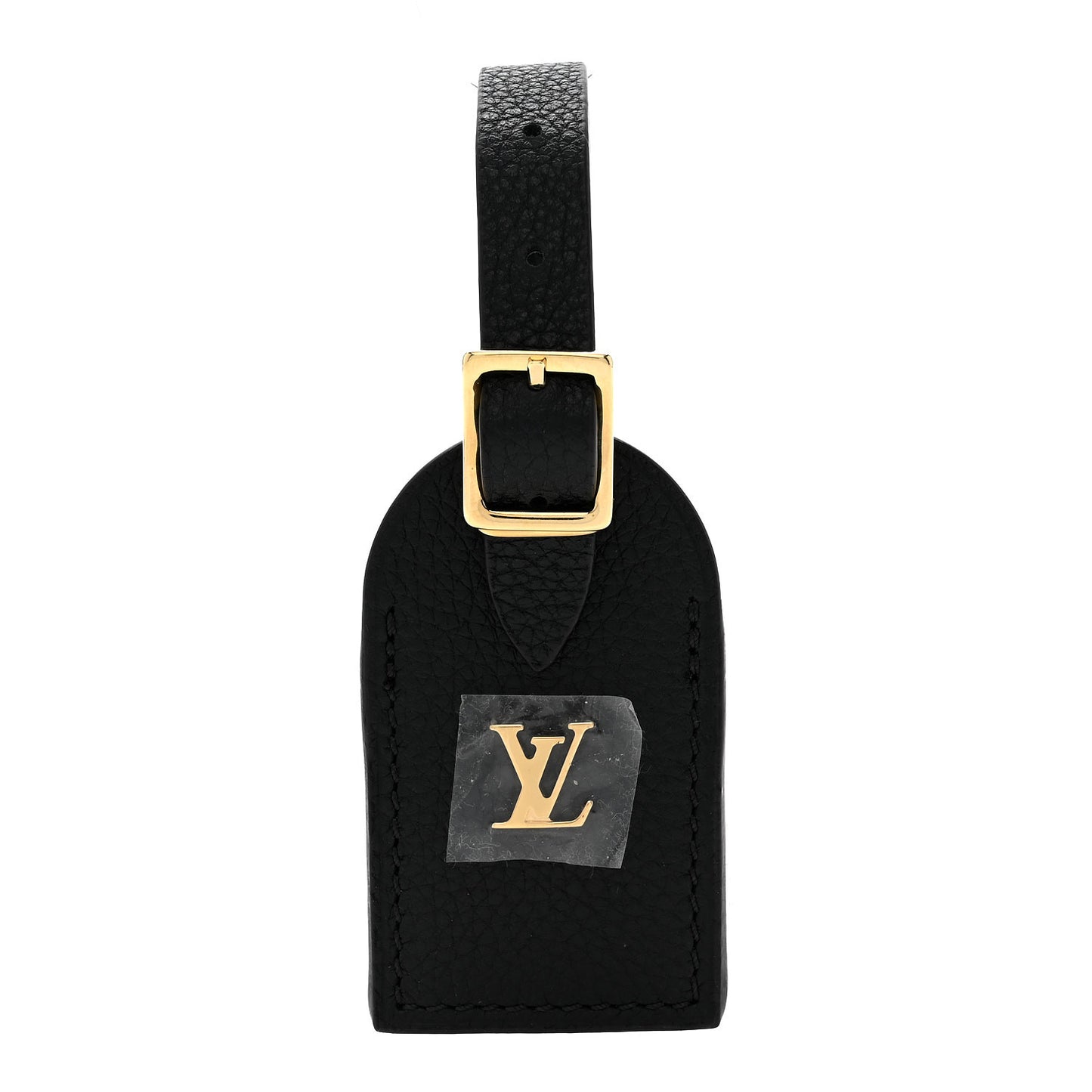 Calfskin City Steamer Luggage Tag Black