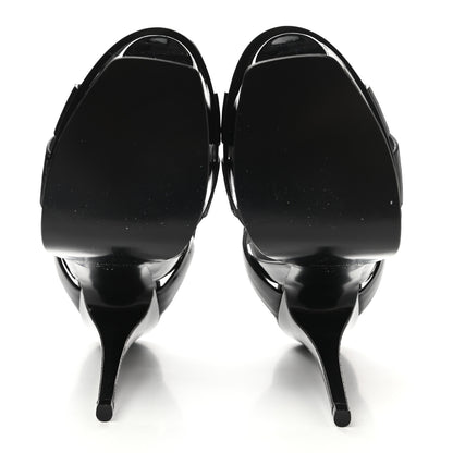 Saint Laurent Patent Tribute 105 Platform Sandals 37 Black 5 of 11