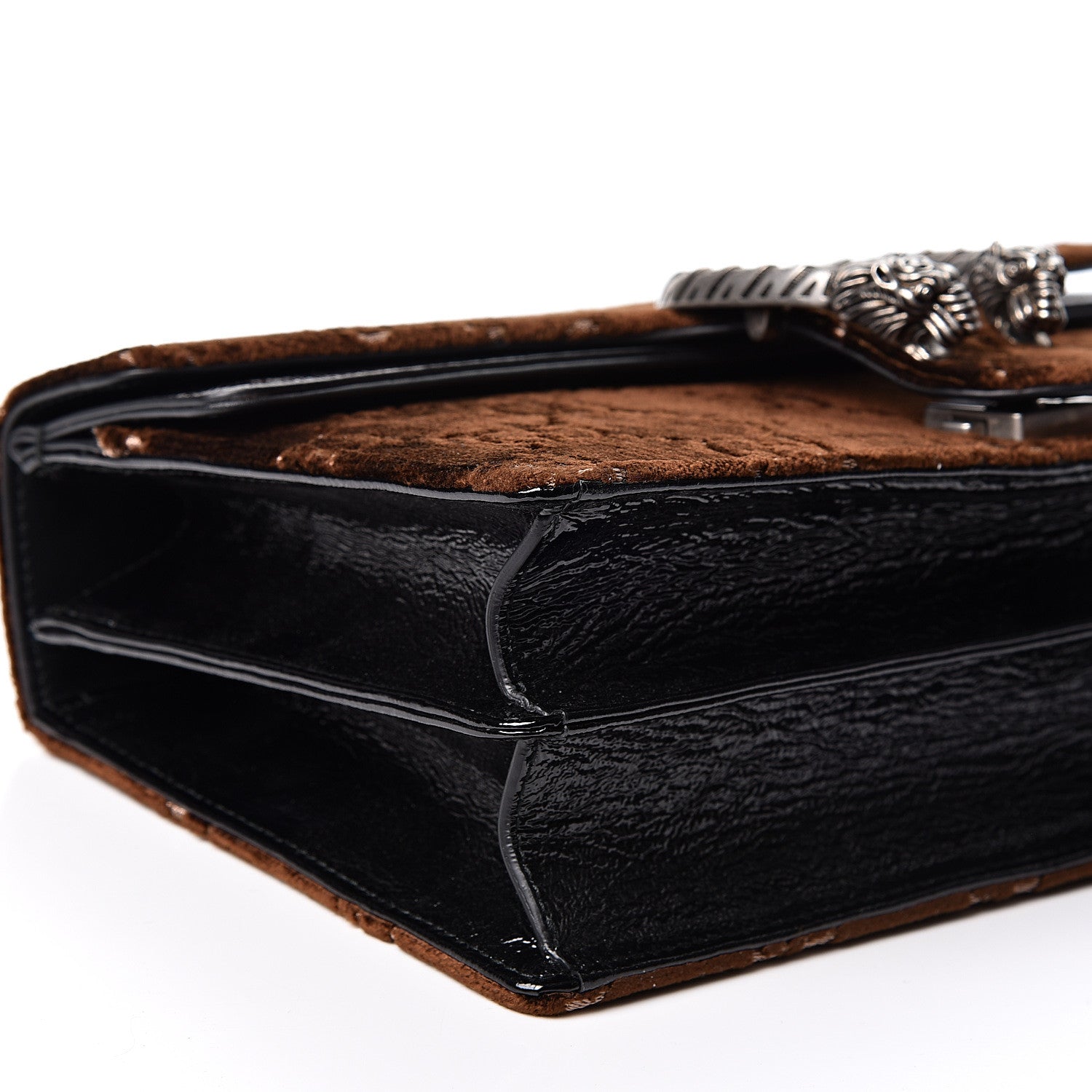 Gucci Velvet Skipper GG Monogram Small Dionysus Shoulder Bag Brown Black 8 of 9