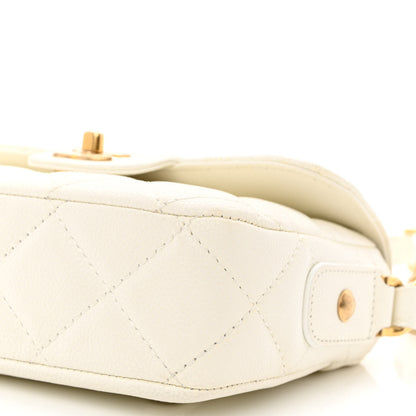Chanel Caviar Quilted Mini Chain Flap White 10 of 11
