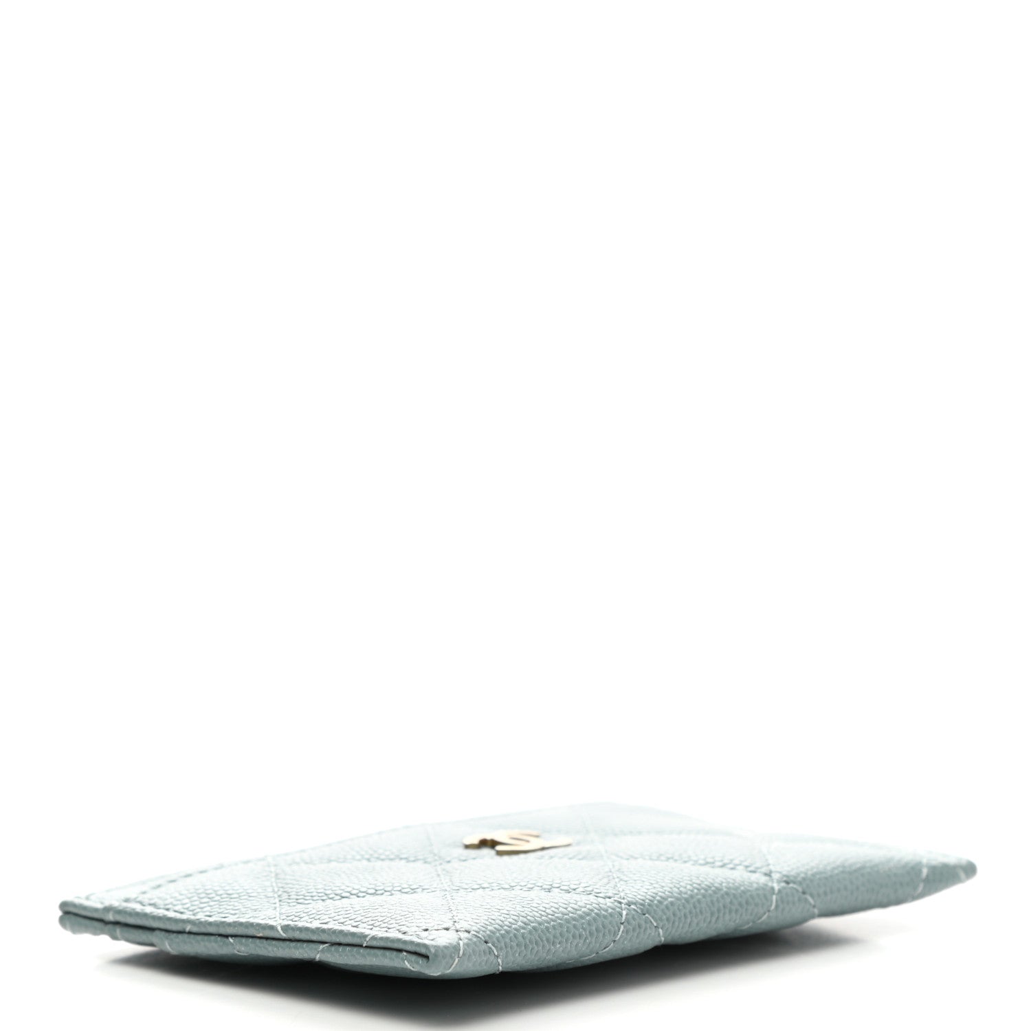 Chanel Iridescent Caviar Quilted Card Holder Light Blue 4 of 8