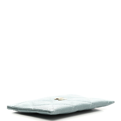 Chanel Iridescent Caviar Quilted Card Holder Light Blue 4 of 8