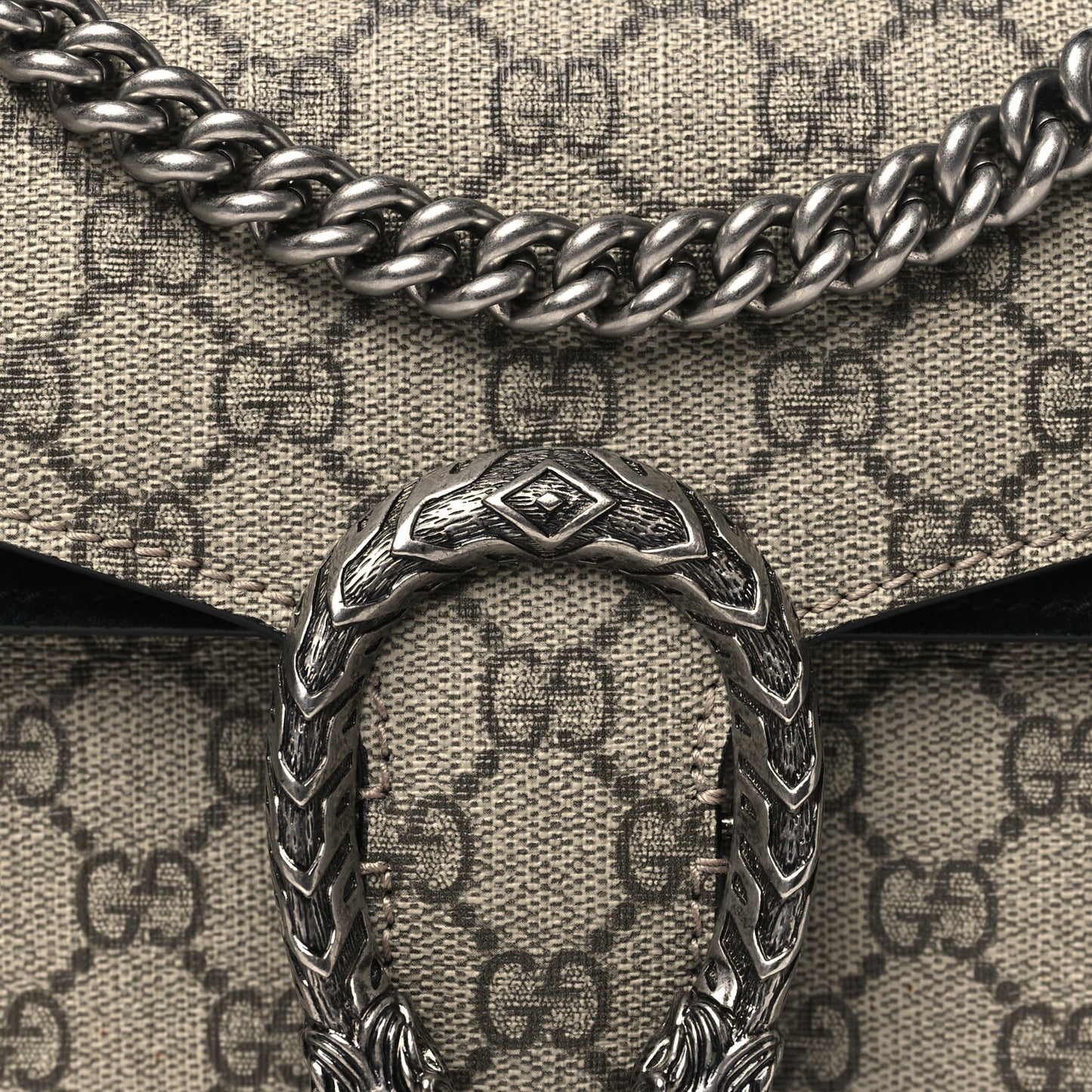 GG Supreme Monogram Small Dionysus Shoulder Bag Black