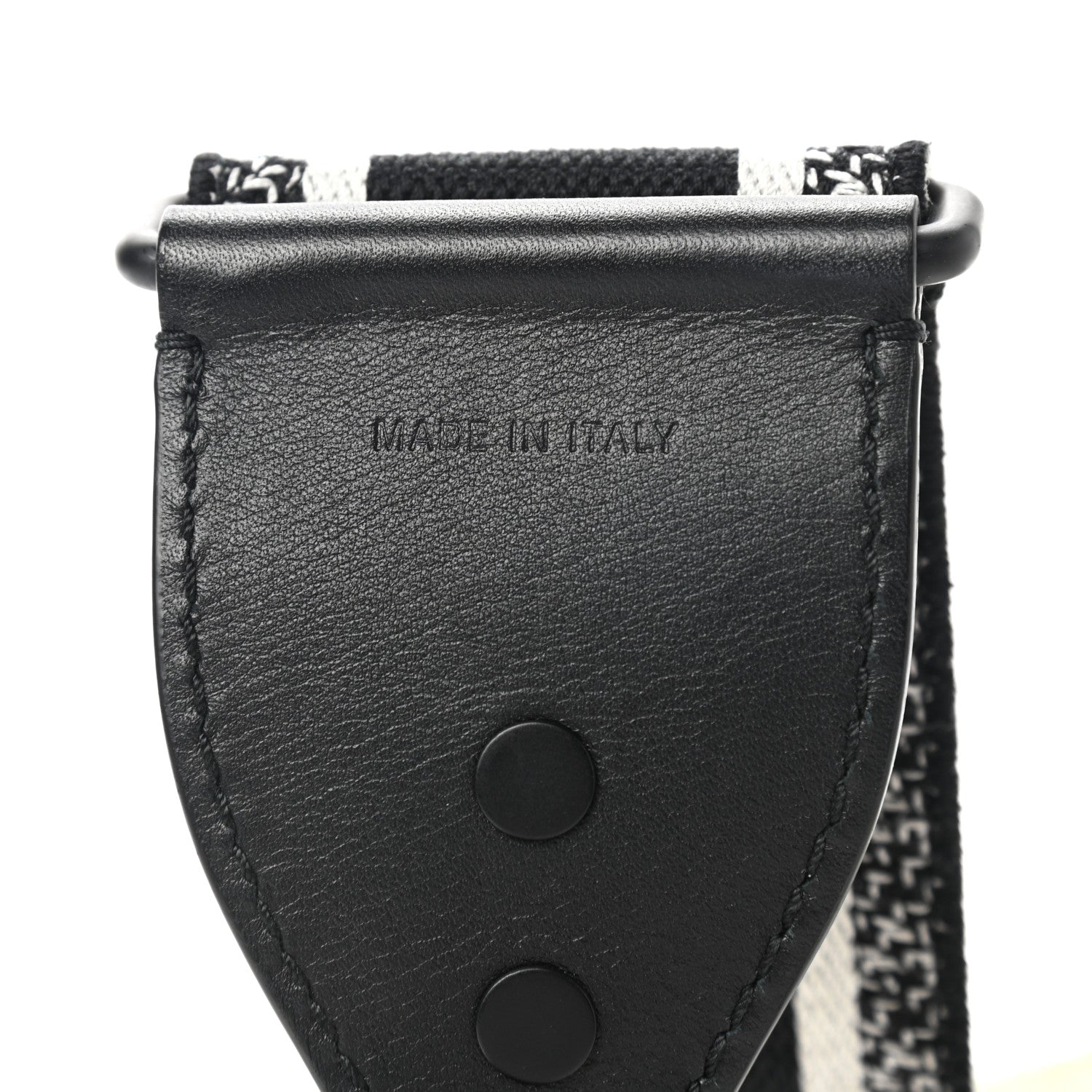 Christian Dior Canvas Embroidered Shoulder Strap Black Ultramatte 4 of 5