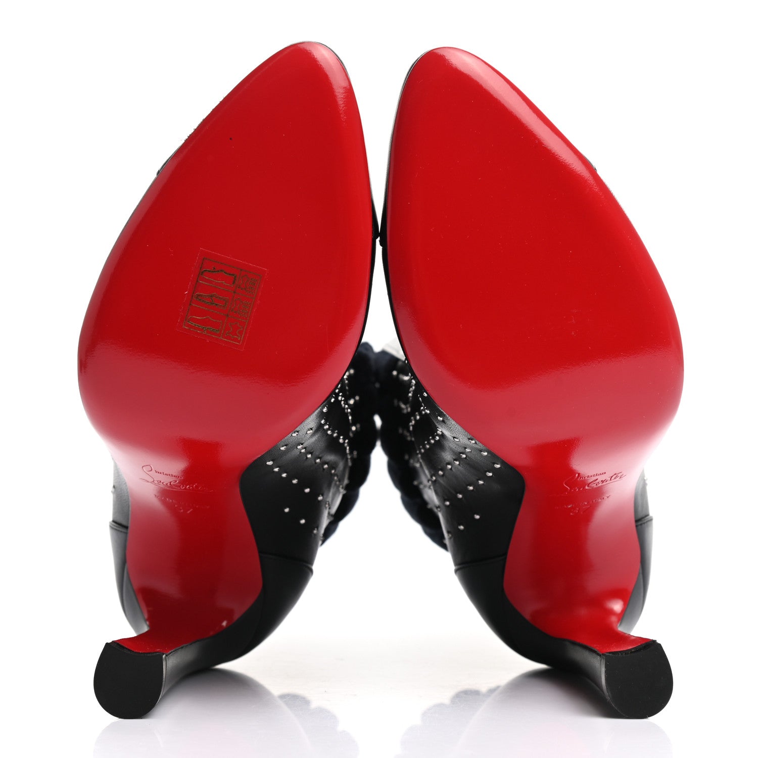 Christian Louboutin Calfskin Studded Dakita Booties 37 Black 5 of 8