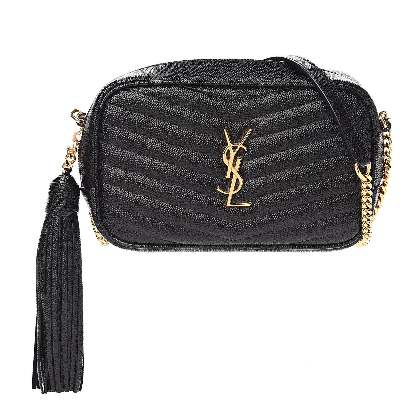 Grain De Poudre Matelasse Monogram Mini Lou Camera Bag Black