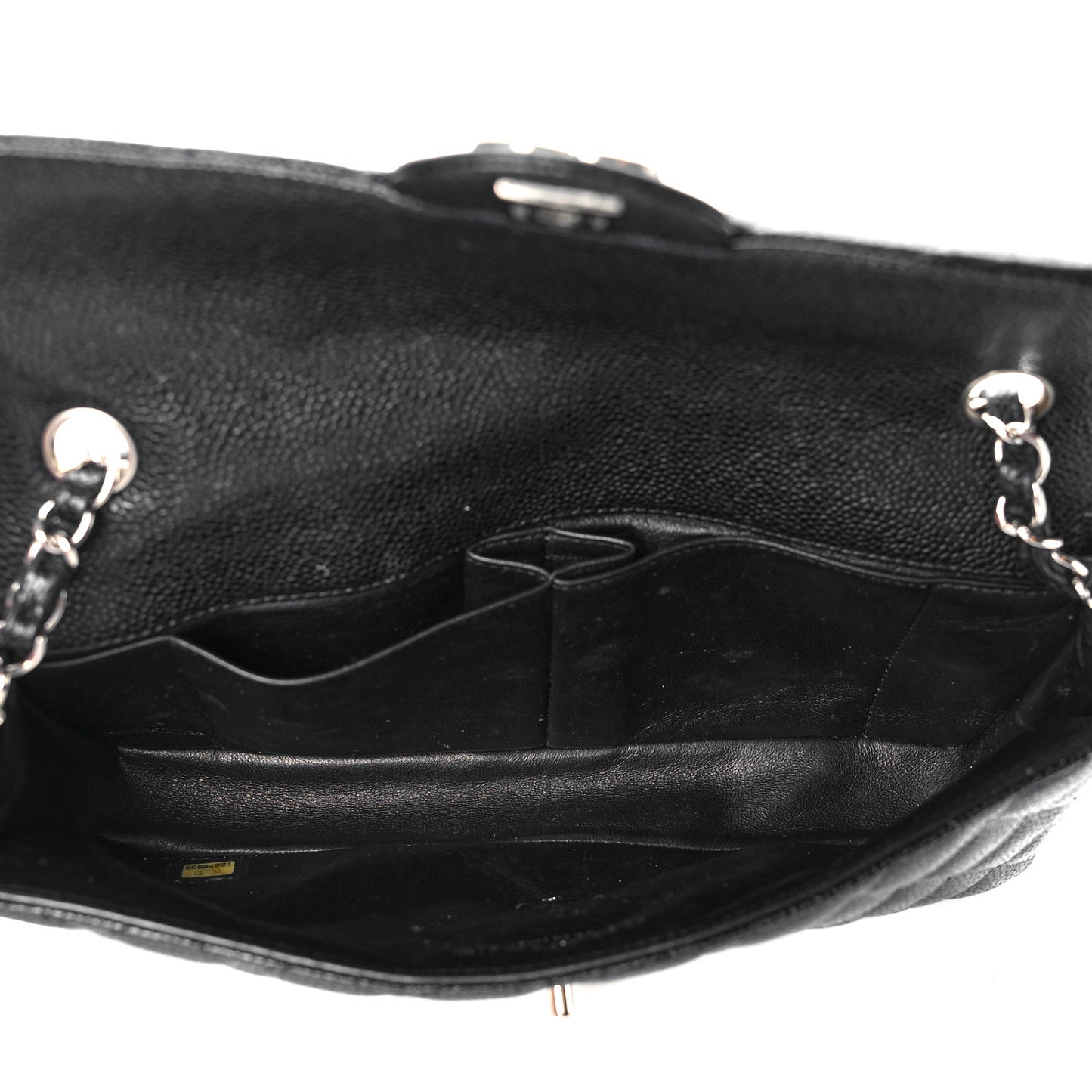 Caviar Quilted East West Flap Black