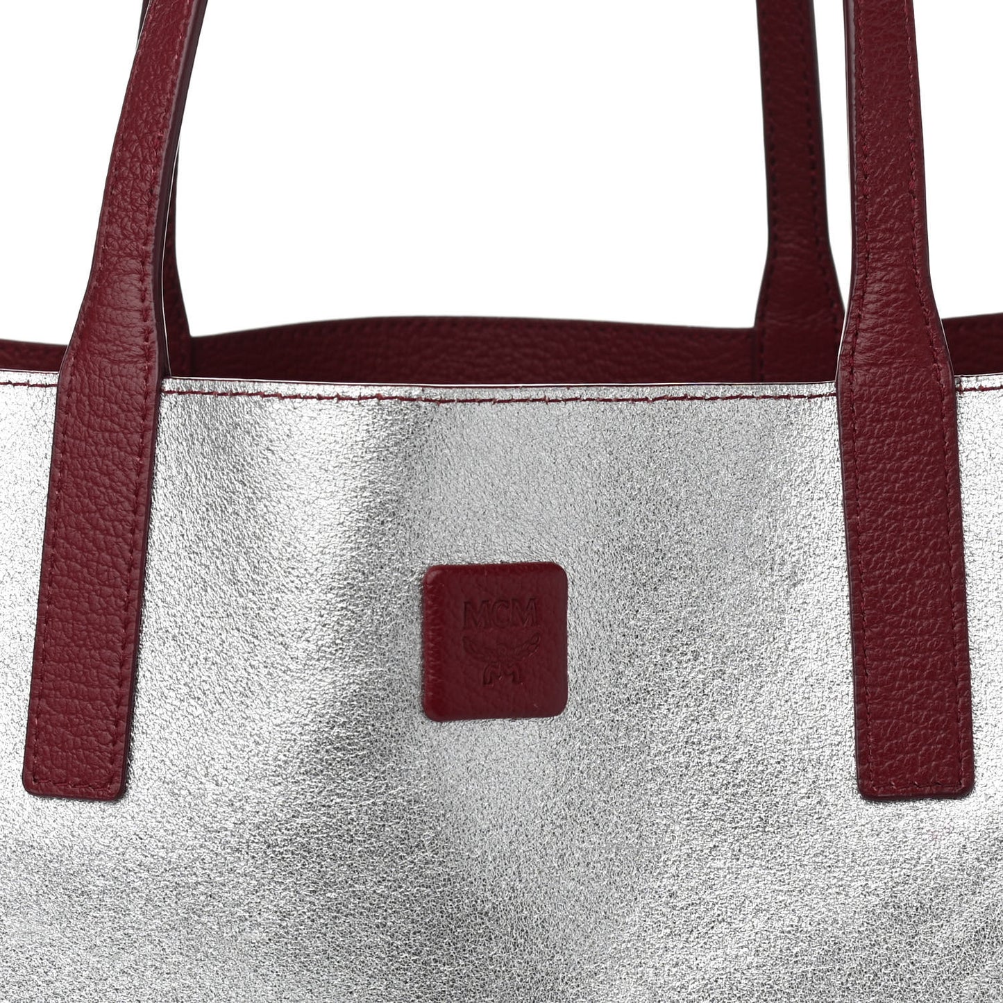 Grained Calfskin Medium Reversible Wandel Tote Ruby Tan