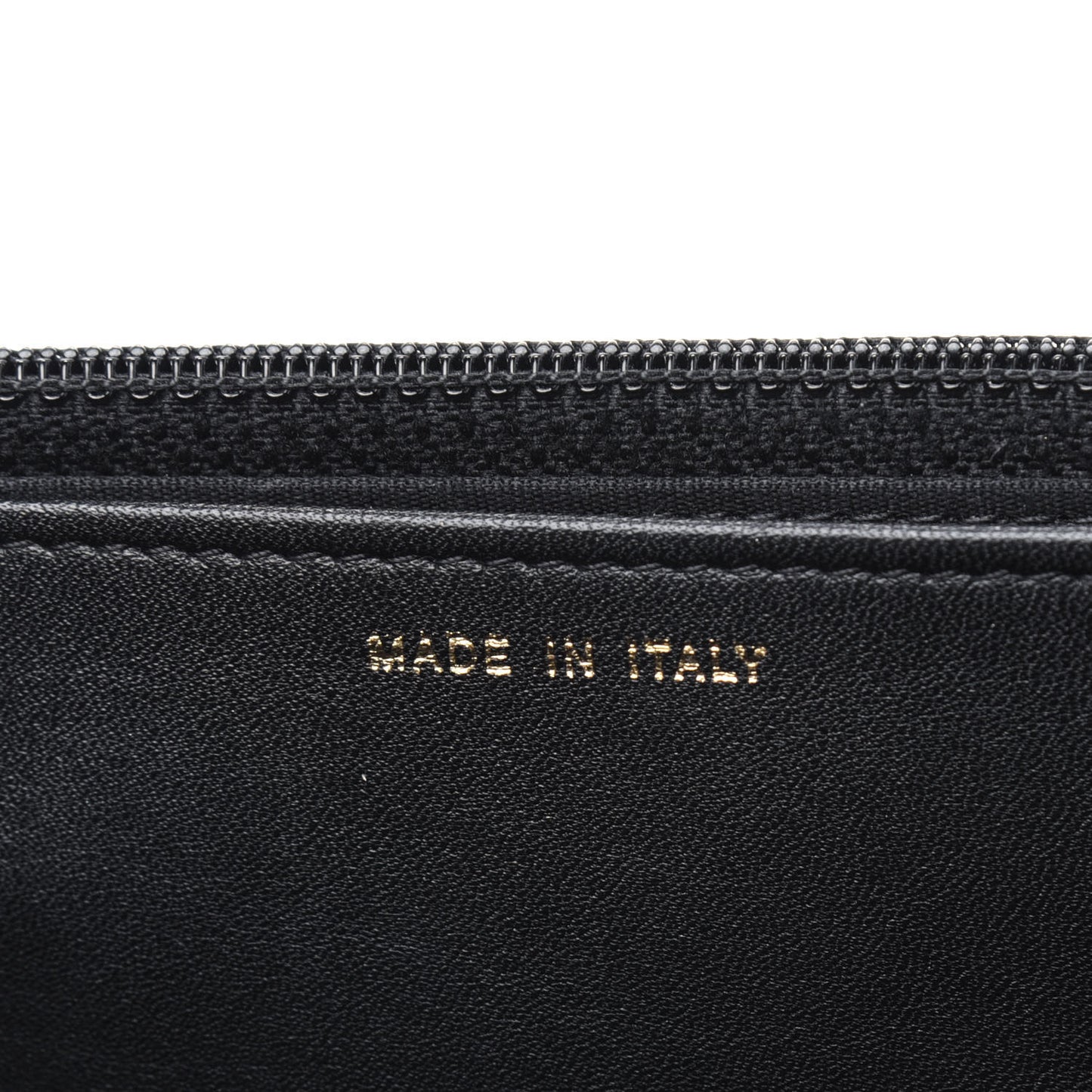 Calfskin Chevron Boy Wallet On Chain WOC Black