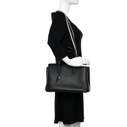 MCM Grained Calfskin Medium Milla Tote Black 2 of 11