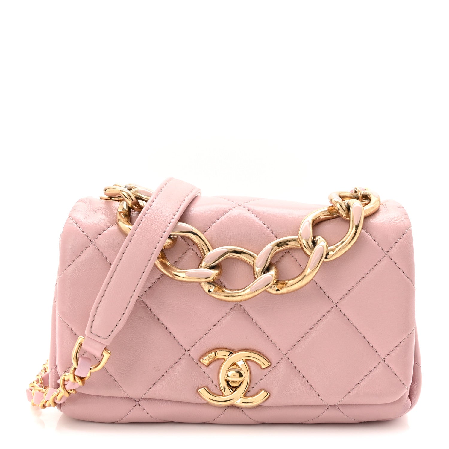 Chanel Lambskin Quilted Mini Color Match Flap Light Pink 1 of 10
