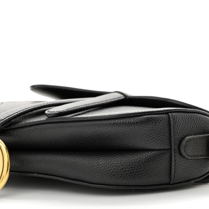 Christian Dior Grained Calfskin Mini Saddle Bag Black 10 of 11