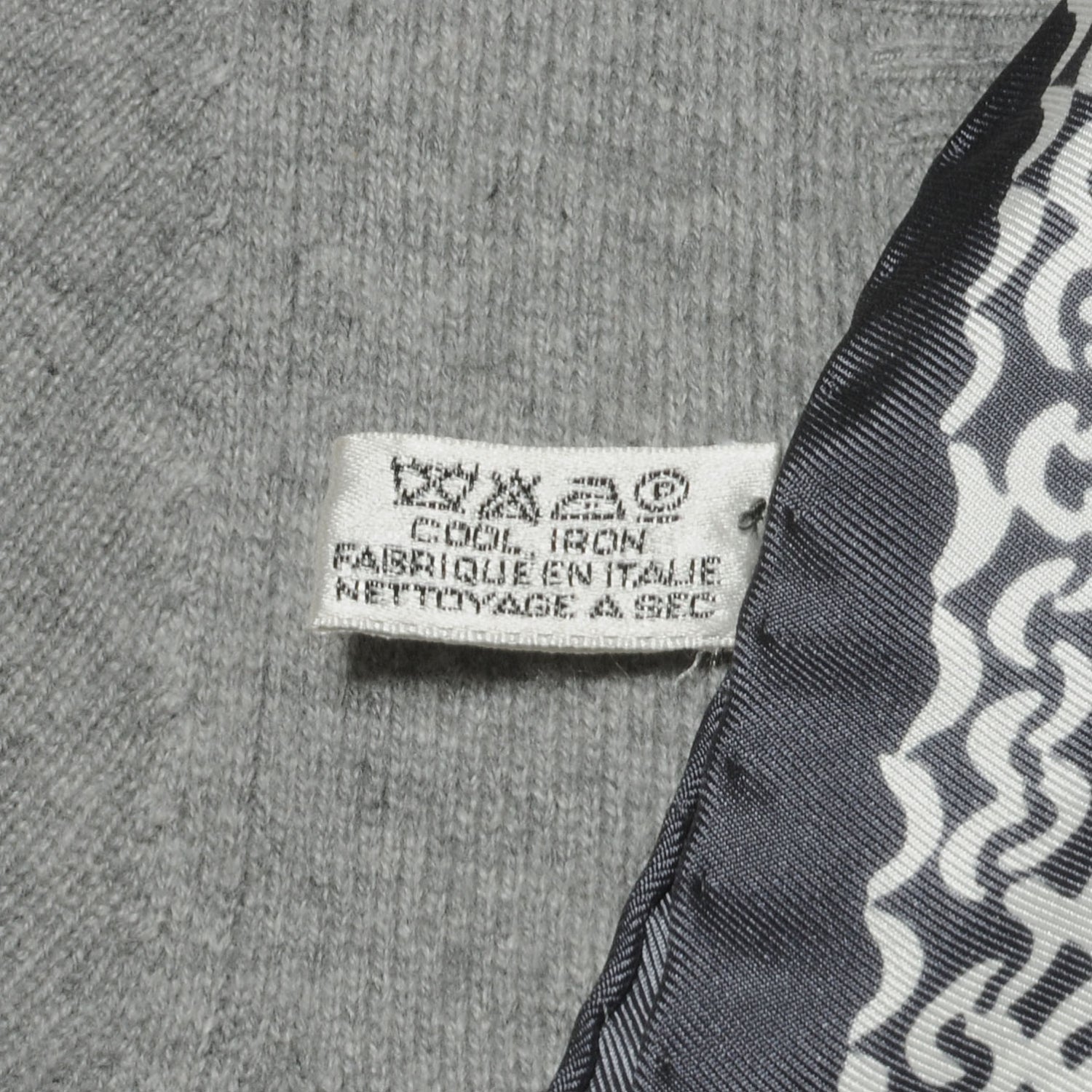 Chanel Silk Camellia Flower Scarf Pink Grey 7 of 8