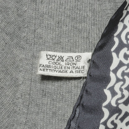 Chanel Silk Camellia Flower Scarf Pink Grey 7 of 8