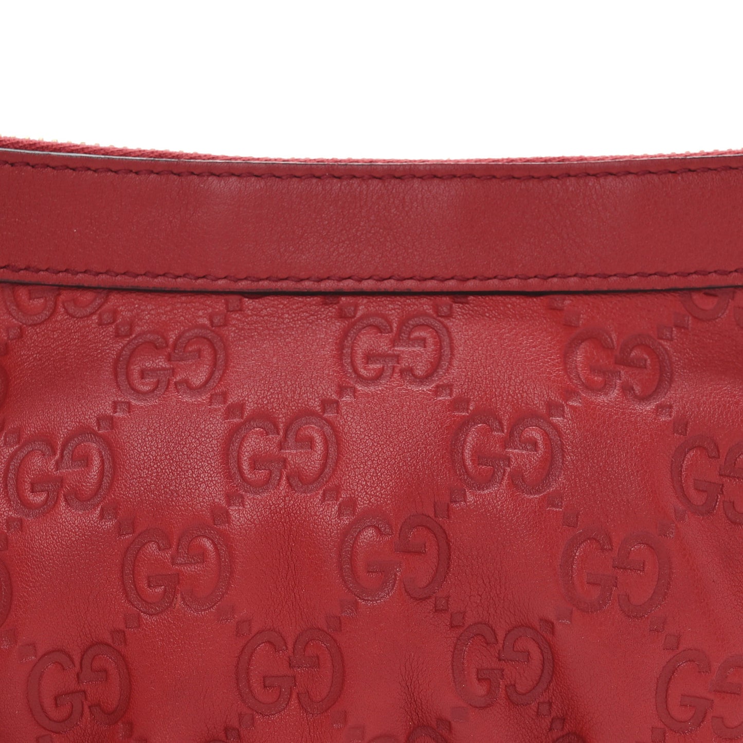Guccissima Signature New Britt Wristlet Red