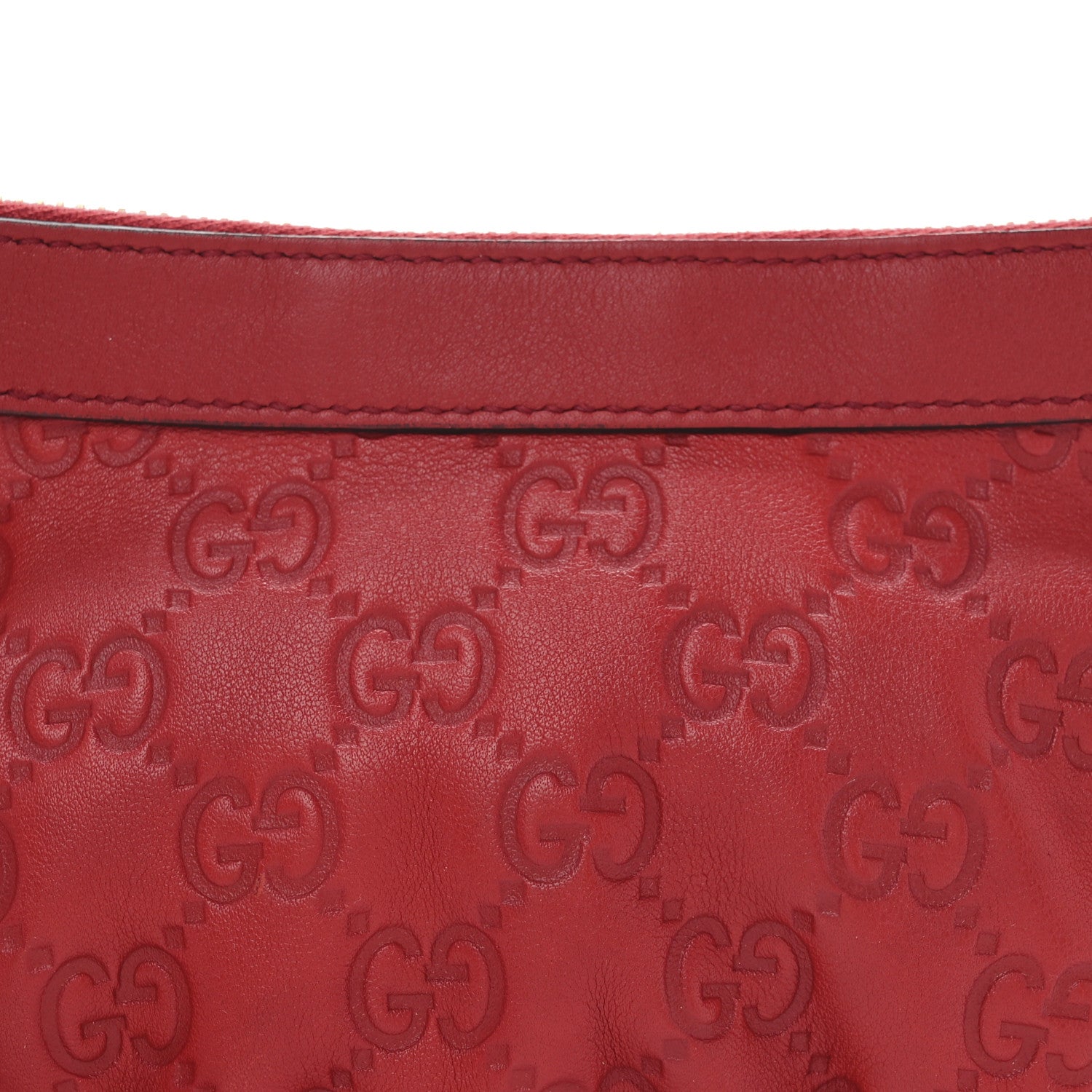 Gucci Guccissima Signature New Britt Wristlet Red 8 of 8