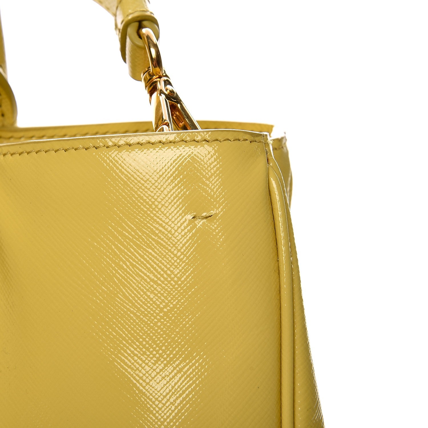 Prada Saffiano Vernice Tote Ananas 7 of 17