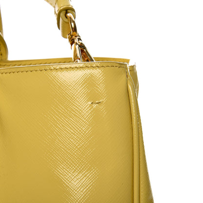Prada Saffiano Vernice Tote Ananas 7 of 17