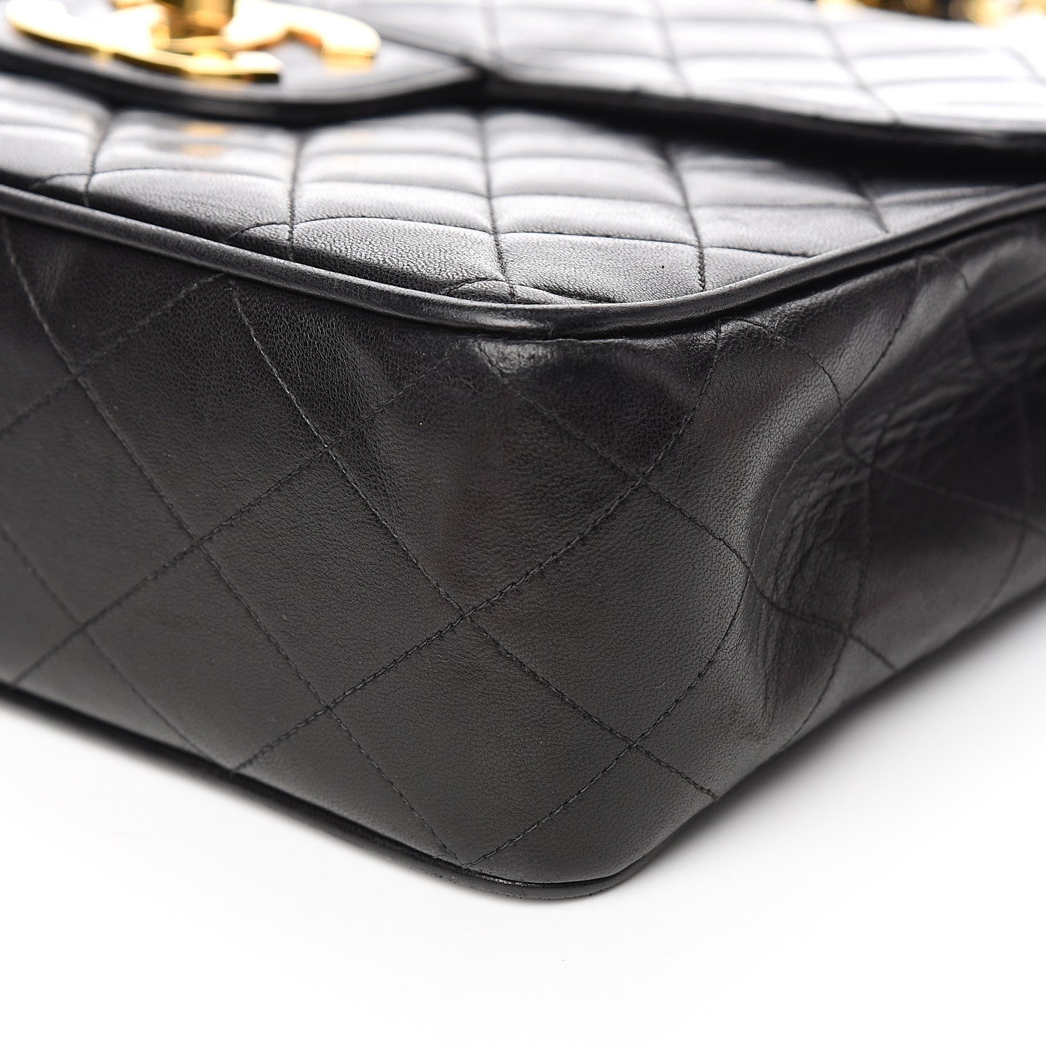 Chanel Lambskin Quilted Jumbo Single Flap Black 10 of 15