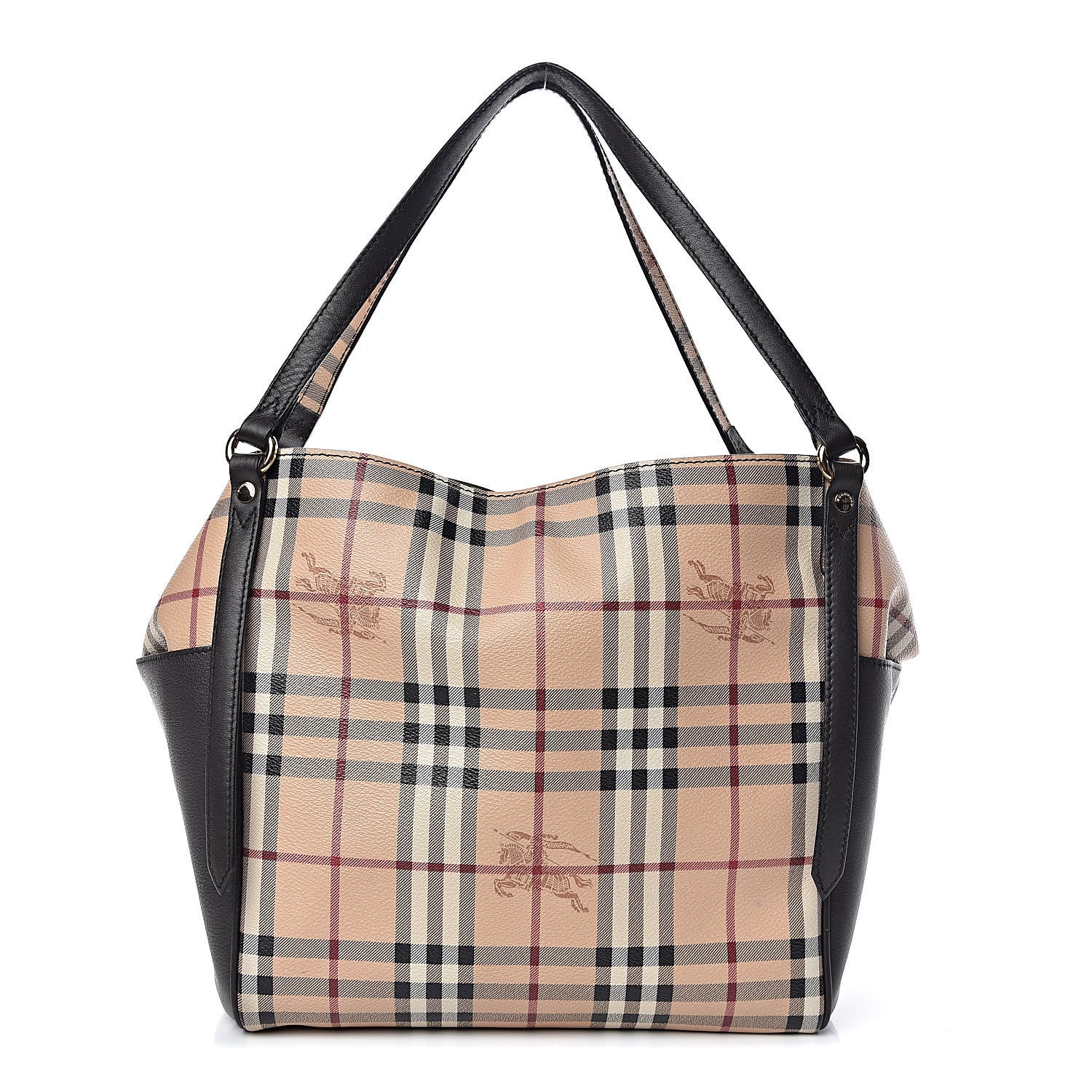 Burberry Haymarket Check Small Canterbury Tote Chocolate 1 of 13