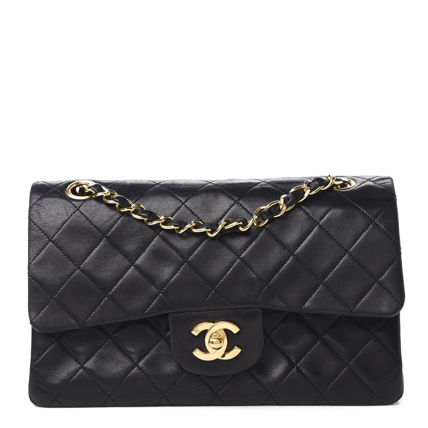 Chanel Lambskin Quilted Small Double Flap Black 1 of 12