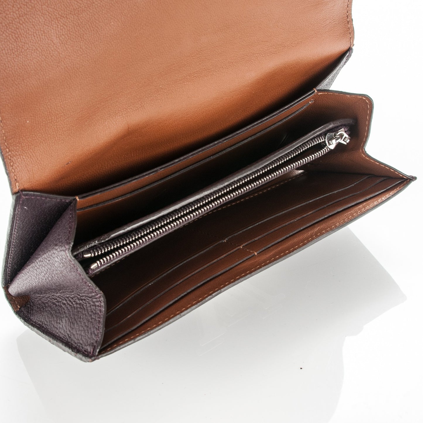 Veau Cachemire Vivienne LV Long Wallet Quetsche